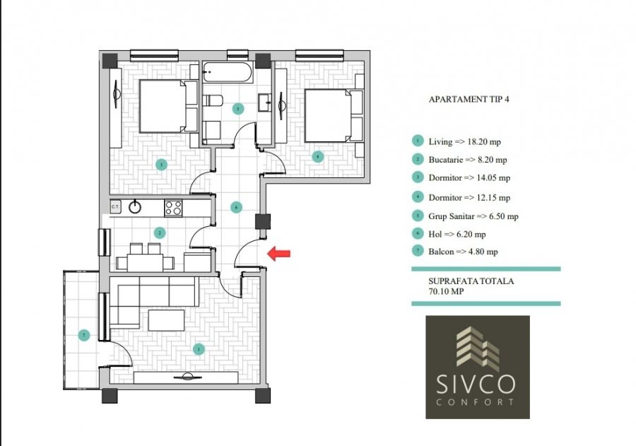3 camere decomandat PRIMA INCHIRIERE 