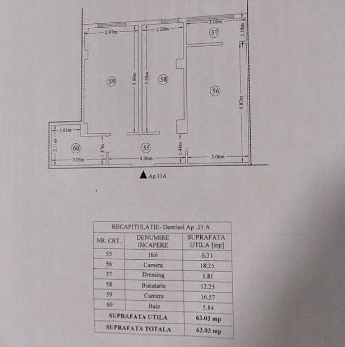 2 camere decomandat - Capat Cug- 63mp