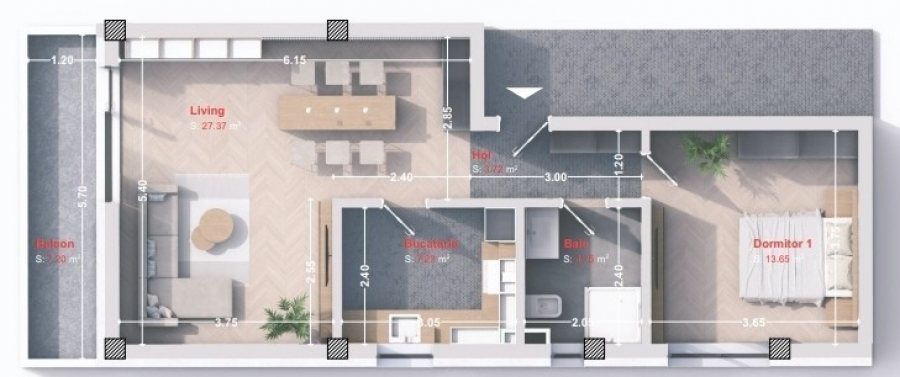 Apartamente 2 camere Rediu