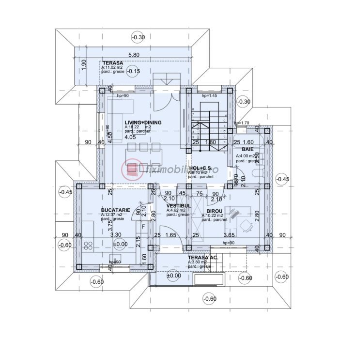 Casă individuală parter și etaj, 5 camere, 140mp, Păun