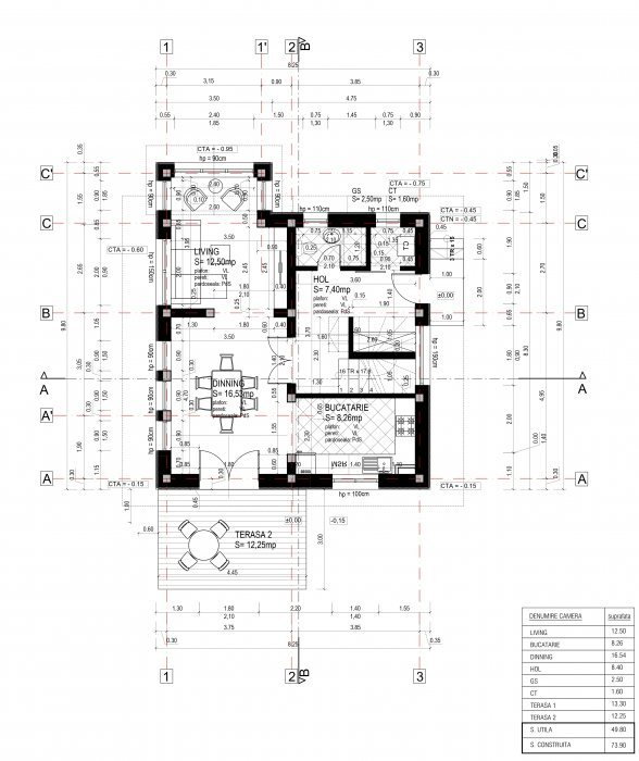 RO/EN/D Casa 5 camere, 135 mp, 2 bai, teren 1.000 mp, Cisnadie