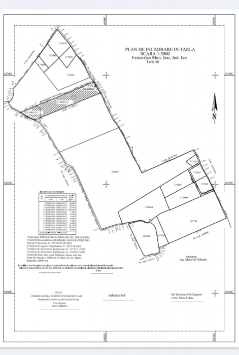 2 ha, teren extravilan, Municipiul Iași, zona Podgoria Copou, cartierul Moara de vânt, intabulat UAT